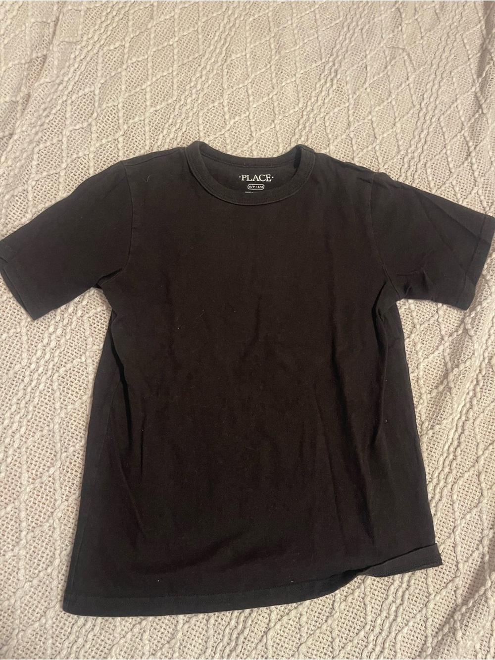 The Children's Place Black Short Sleeve Crewneck Tee